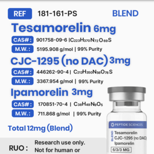 Tesamorelin, CJC-1295 (no DAC), Ipamorelin 12mg (Blend)